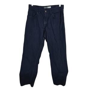 Carhartt Mens Blue Canvas 5 Pocket Work Pants 33X32 Relax Fit Tactile Utility